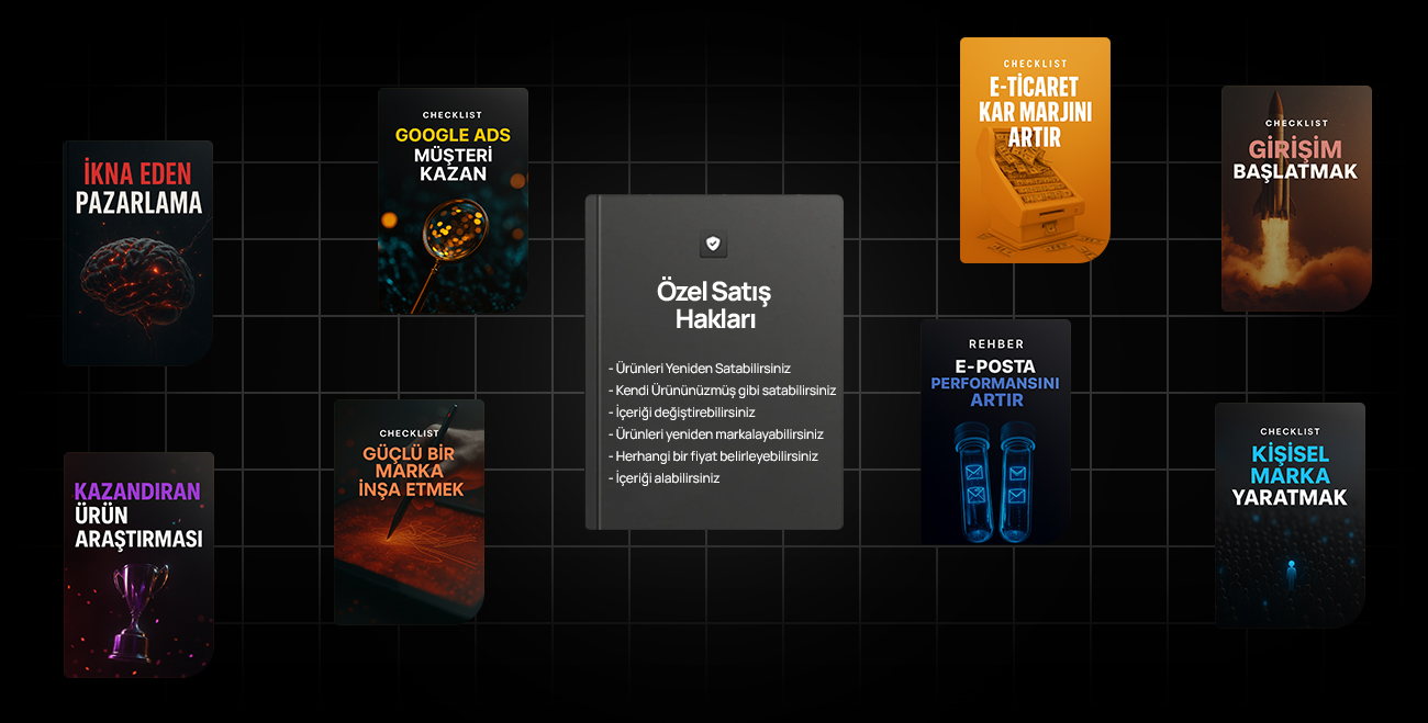 Ürünler tamamen sizin